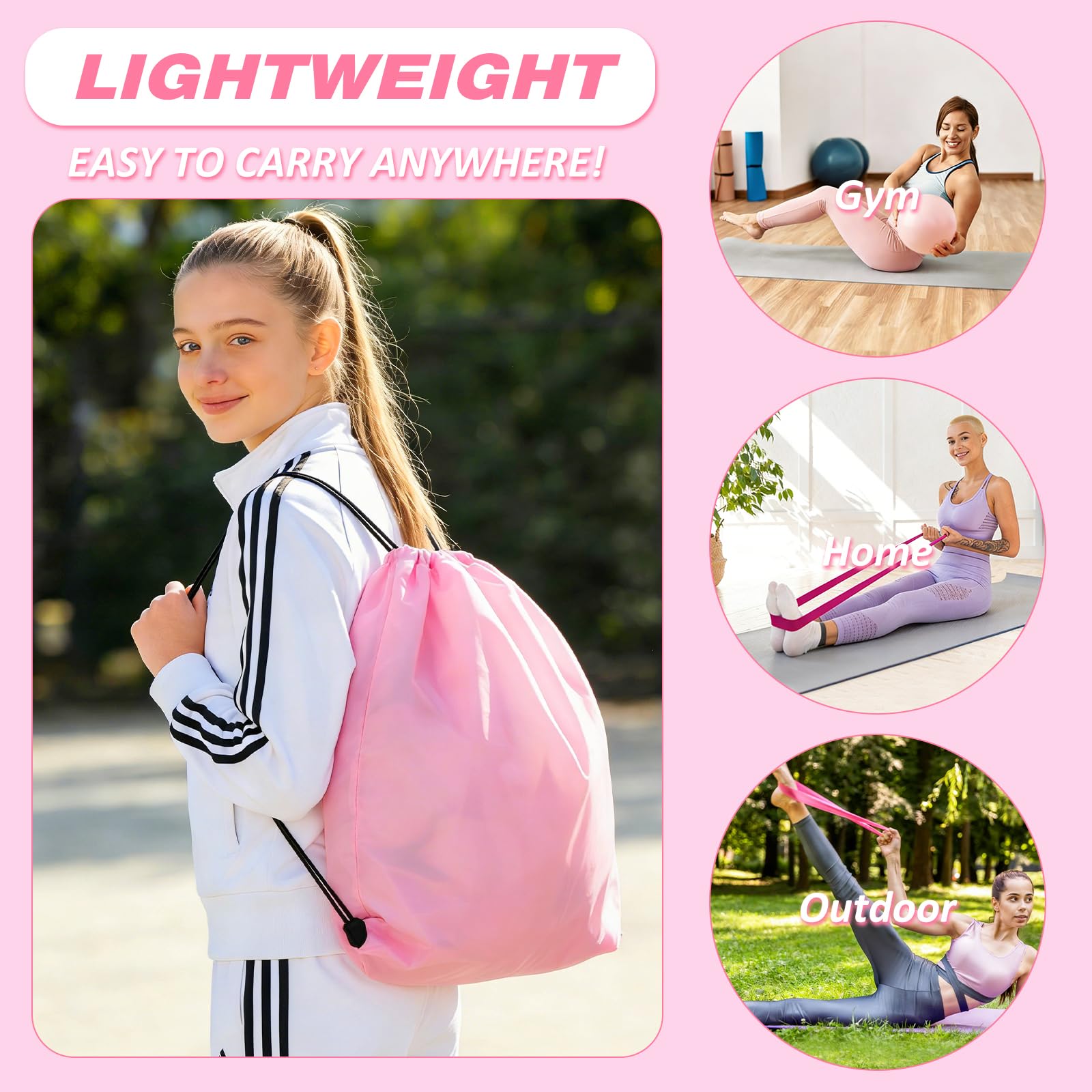 MXTIMWAN Kit Pilates Maison 13 Pièces Pilates Kit Pilates Accessoires Cercle Pilates, Ensemble Pilates Yoga avec Ballon de Yoga, Bandes de Résistance, Anneau de Pilates, Balle, Sangle, Sac Portable