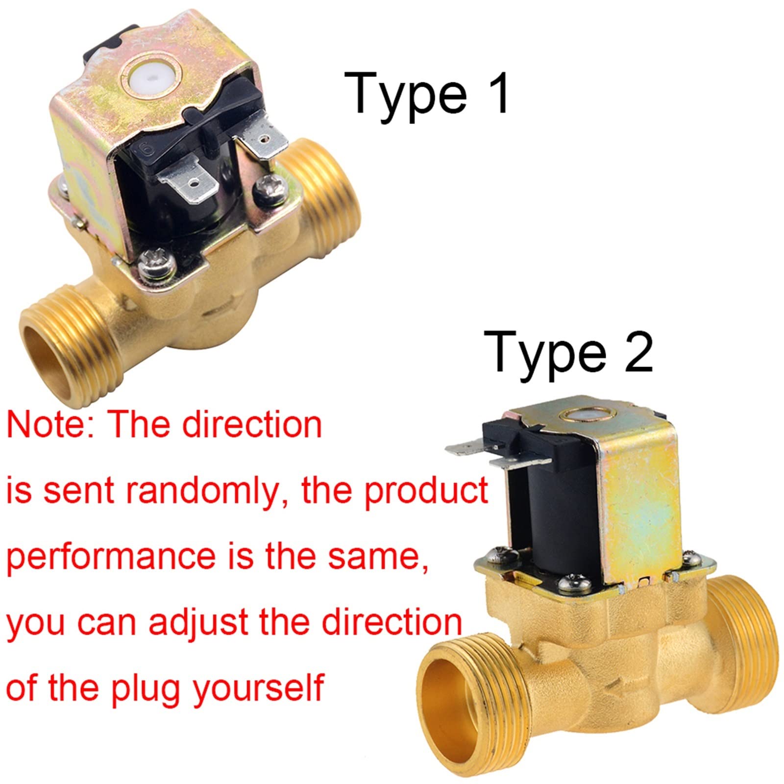 3/4”1/2” DC 24V AC 220V DC12V Válvula magnética solenoide eléctrica Latón Normalmente Cerrado for Control de Agua(DC 12v,0.75 Inch)