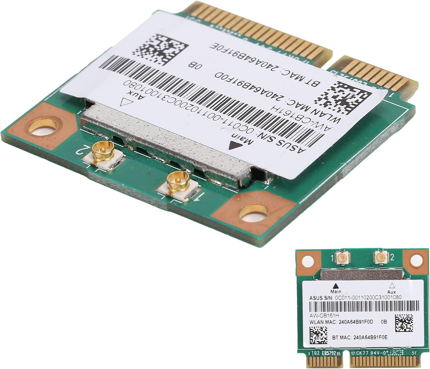 Dualband WLAN Module, Mini PCI E Card, Network Card, Supports Bluetooth 4.0, AW CB161H, 433 Mbit, s, 802.11a, b, g, n, ac, RTL8821AE, for Laptop, PC