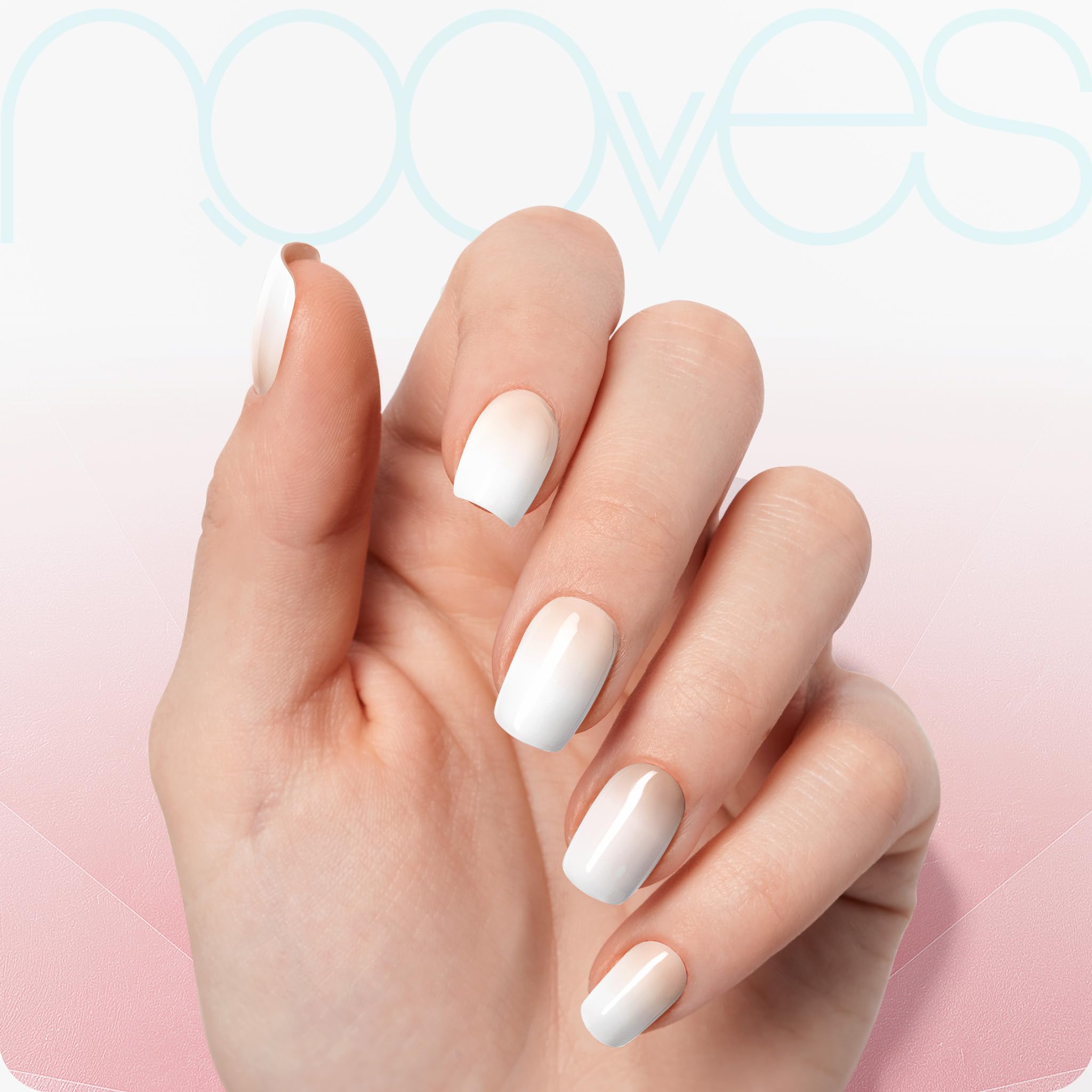 Starter Kit Beauty Nude|2 Precyzowane żelowe folie do paznokci Premium|Lampa do paznokci UV/LED|Żel Top Coat Glossy|Półtrwałe żelowe paski do paznokci|Naklejki Paznokci Półtrwały w żelu|Naklejki