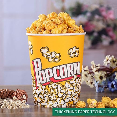 Miniatura 6 de MyLifeUNIT Cajas de palomitas de maíz para fiesta, paquete de 32 onzas y 64 onzas (paquete de 40)