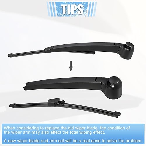 Miniatura 6 de ACROPIX Juego de repuesto de brazo de limpiaparabrisas trasero, calidad de fabricante original del equipo, apto para VW Passat 1997-2014 para Seat