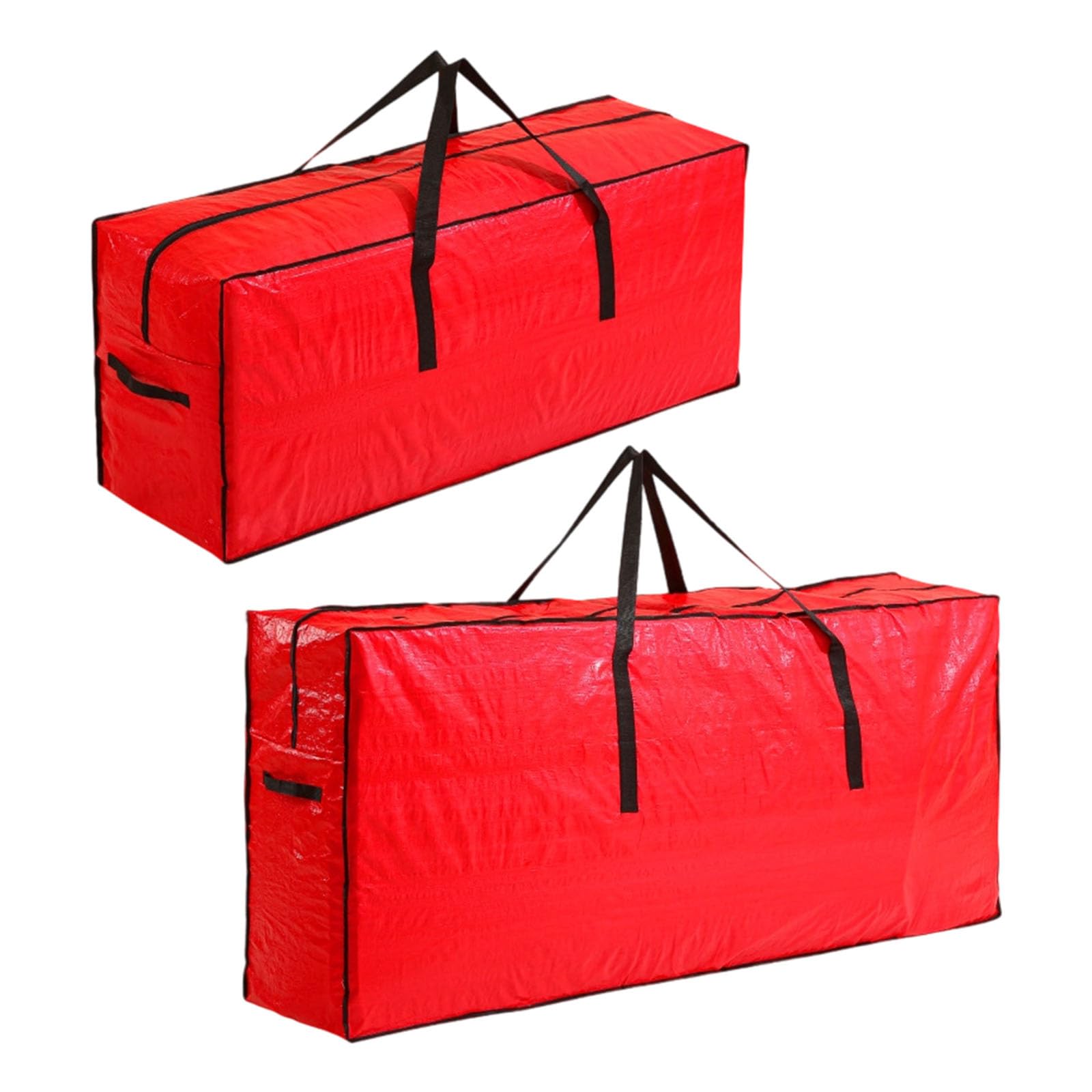 Tsophreniq Extra Large Holiday Storage Planner Permanent POLYETHYLENE Woven Fabric Waterproof Plan Pliable Christmas Tree Bag with Pulls Waterproof Collapsing Storage Bag
