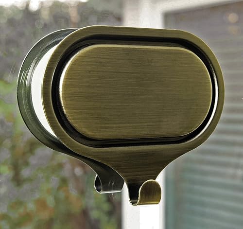 Miniatura 10 de Haute Decor Attract - Colgador magnético grande de doble pellizco para coronas - Par fuerte de ganchos magnéticos para superficies de vidrio o metal