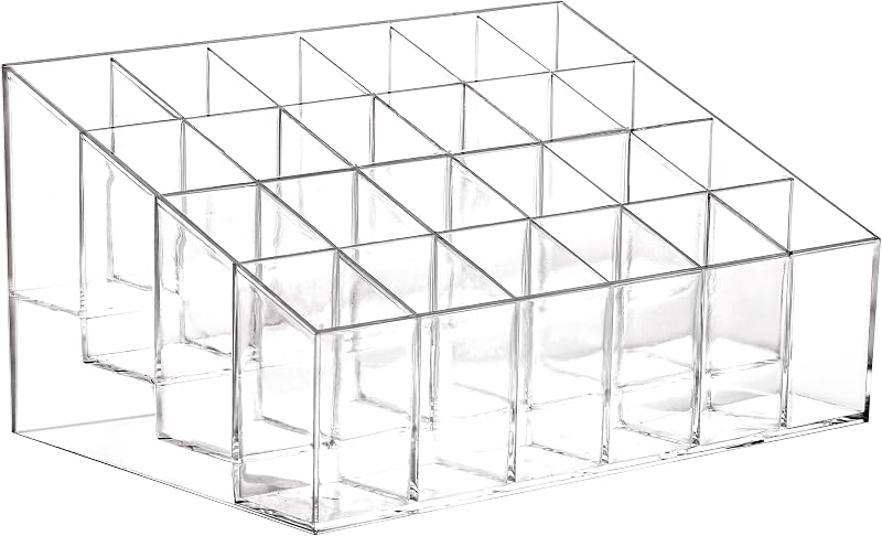 Organizador de Batons Tecbeauty em Acrílico Transparente com 24 Compartimentos