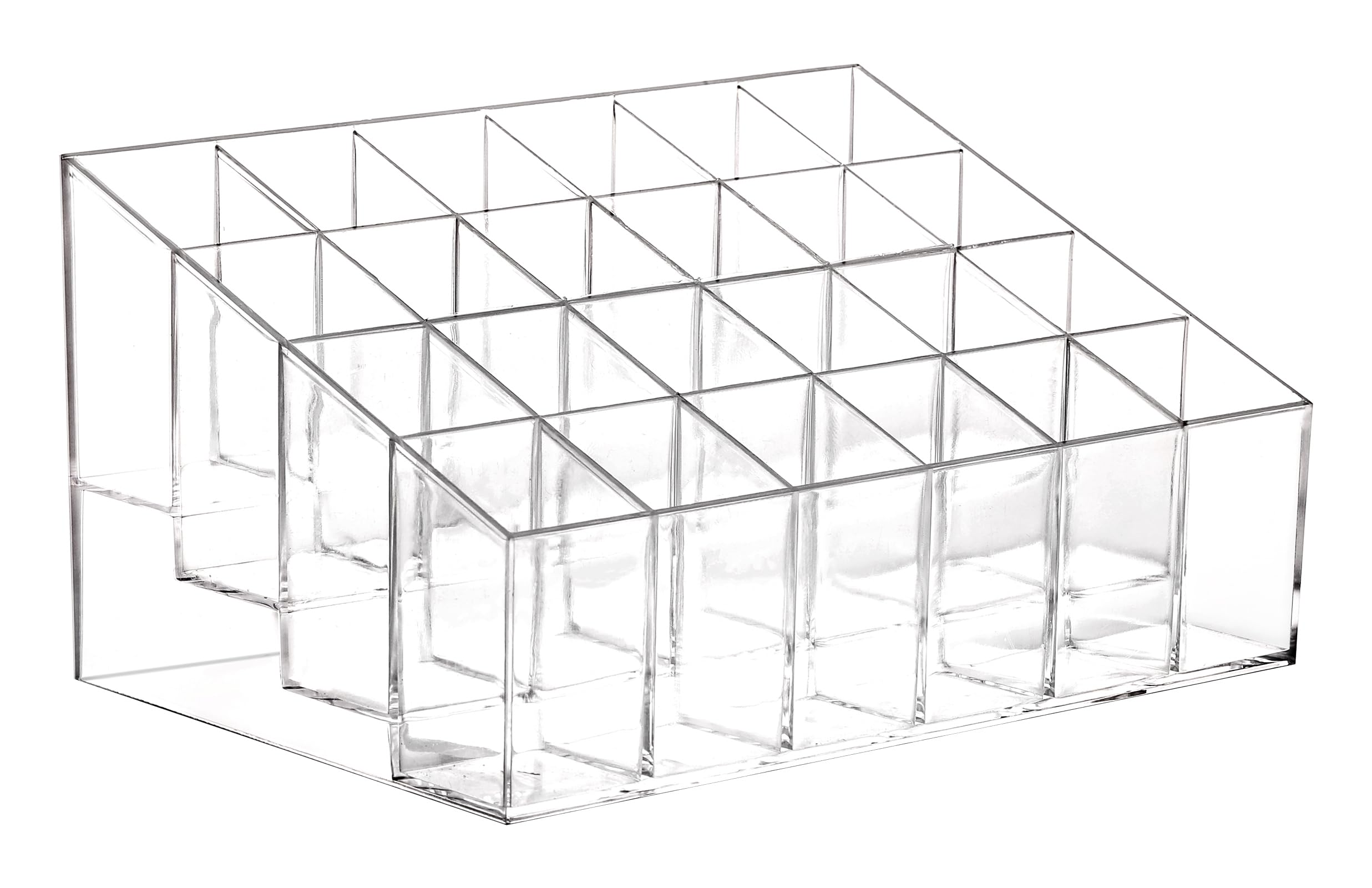 Tecbeauty Support pour rouge à lèvres, 24 emplacements pour rouge à lèvres, organiseur transparent en acrylique, petit format