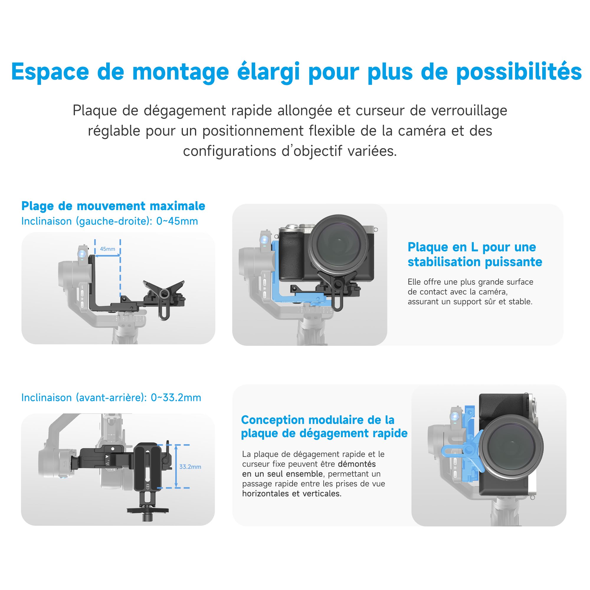 Feiyu SCORP Mini 3 KIT [OFFICIEL] Stabilisateur 3 Axes avec Suivi IA 4.0 pour Appareils Photo Reflex/Mirrorless/Action Cam,Smartphone,Charge utile 2KG,Support Phone avec Ventilateur de Refroidissement