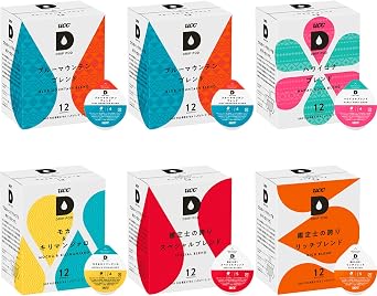 DRIP-POD Coffee Variety Set, 6 Boxes, 72 Servings Blue Mountain Blend, Hawaii Kona Blend, Mocha & Kilimanjaro Specialist Pride Blend, Appraisers Pride Rich Blend