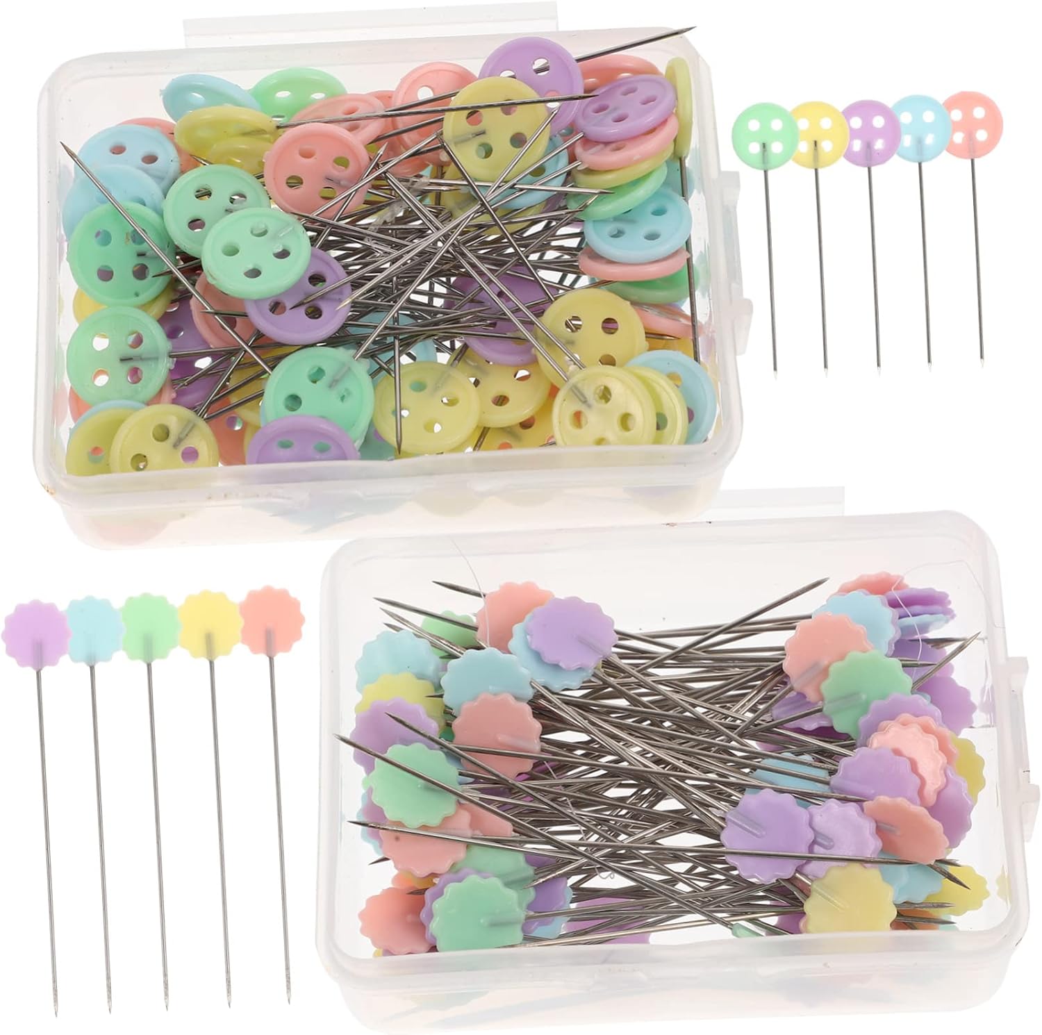 200pcs Durable Patchwork Sewing Pins Multi-Color Dressing Cloth Pins for Craft Projects for Dressmaking Quilting and Alterations