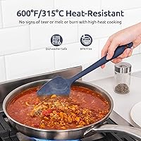 Vista 3 de U-Taste 600ºF Heat Resistant Silicone Spatulas: Flexible Food-Grade Silicon Baking Scraper, Kitchen Cooking Mixing Utensils with Upgraded Sturdy