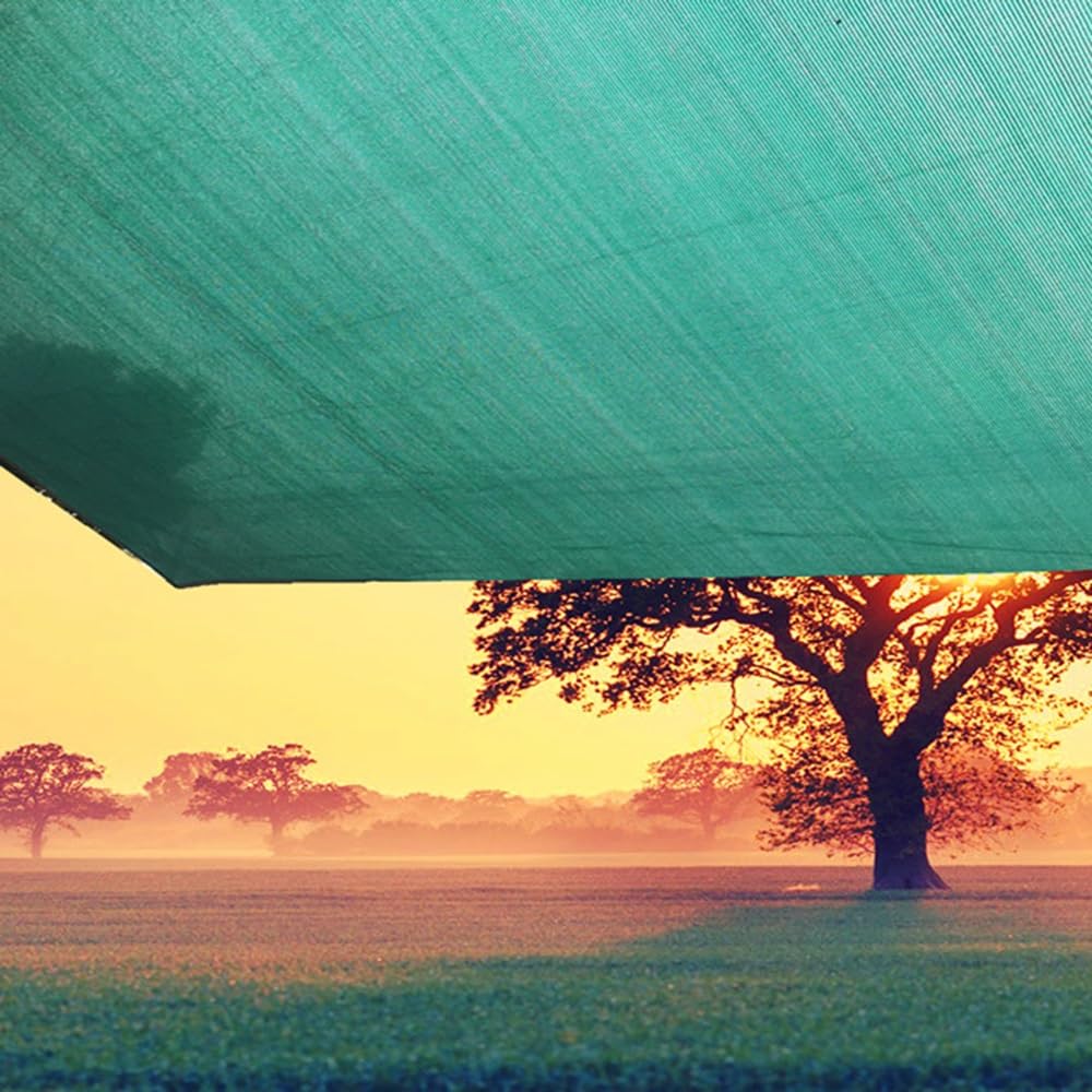 Red de malla transpirable de 8 x 8 m para obras de construcción, patios y pérgolas, cubierta de toldo con protección solar para exteriores y seguridad