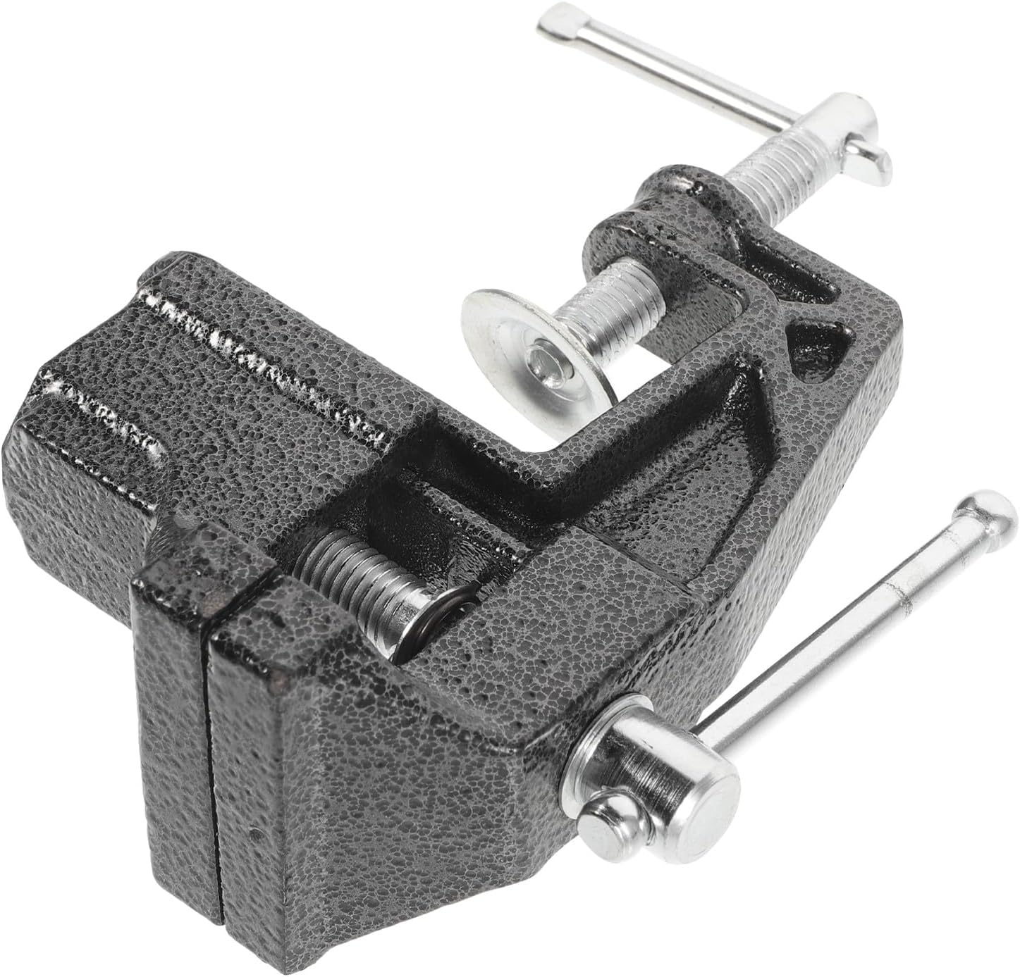 HOMSFOU Mini 360° Swivel Bench Vise Cast Steel Woodworking Clamp Metal Milling Drill Press Vise for Workbench Craft Repair Tool 0.74kg