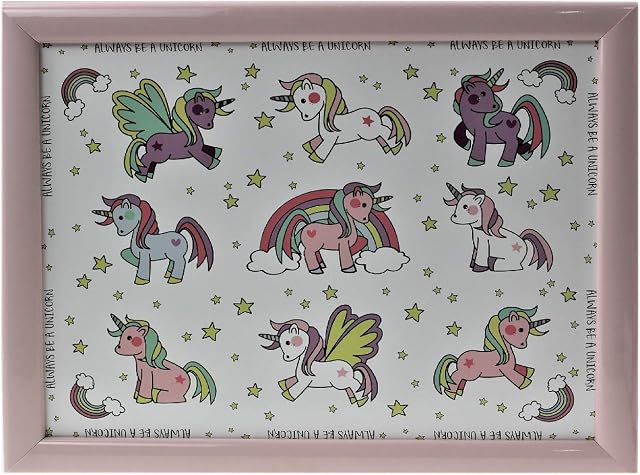 lesser and pavey LP42725 Small Laptray | Cartooned Unicorn Design | 1 Piece-35x28x6 cm Accessory, Multicolour