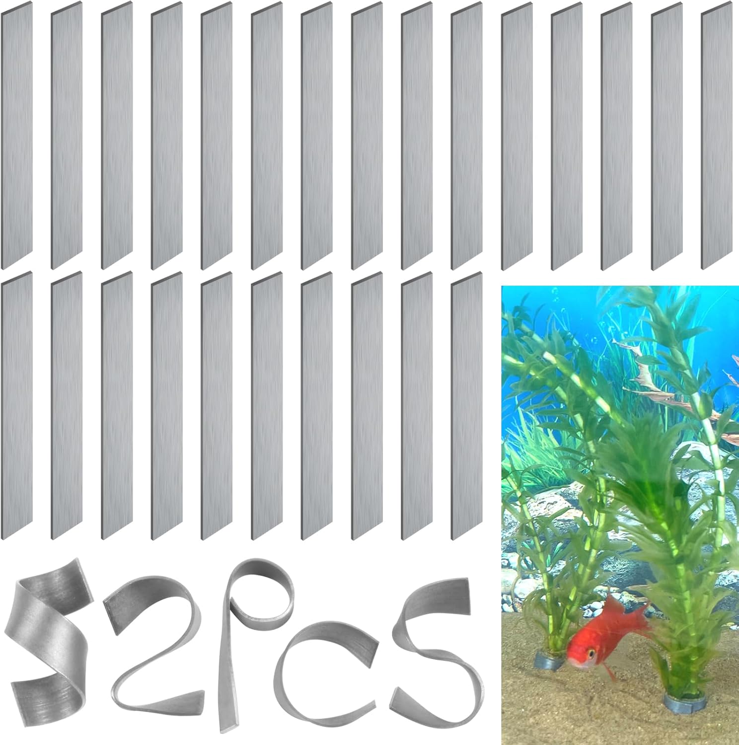 SANJHFF 52 Pcs Aquarium Plant Weights, Plant Weights for