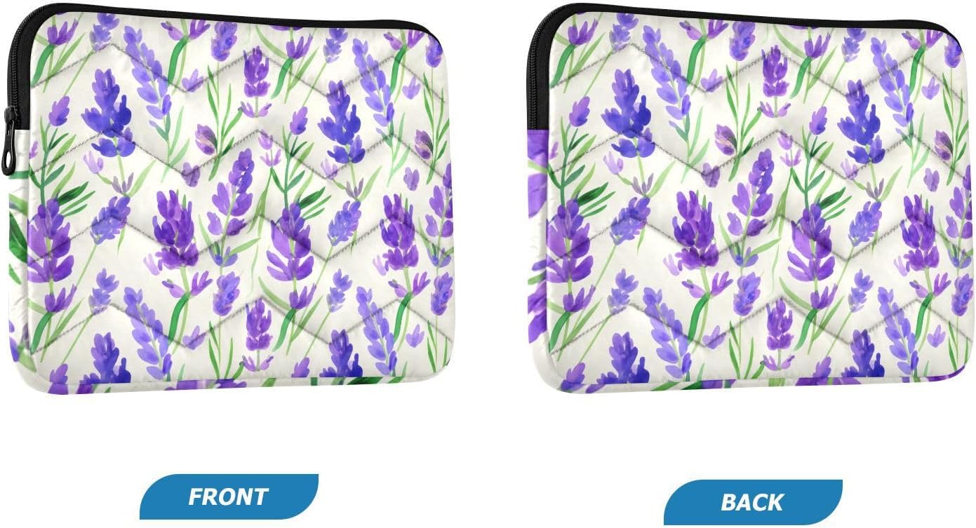 Cartoon Flowers Beige 13 Inch Laptop Sleeves Laptop Protective Case Computer Pouch image 2