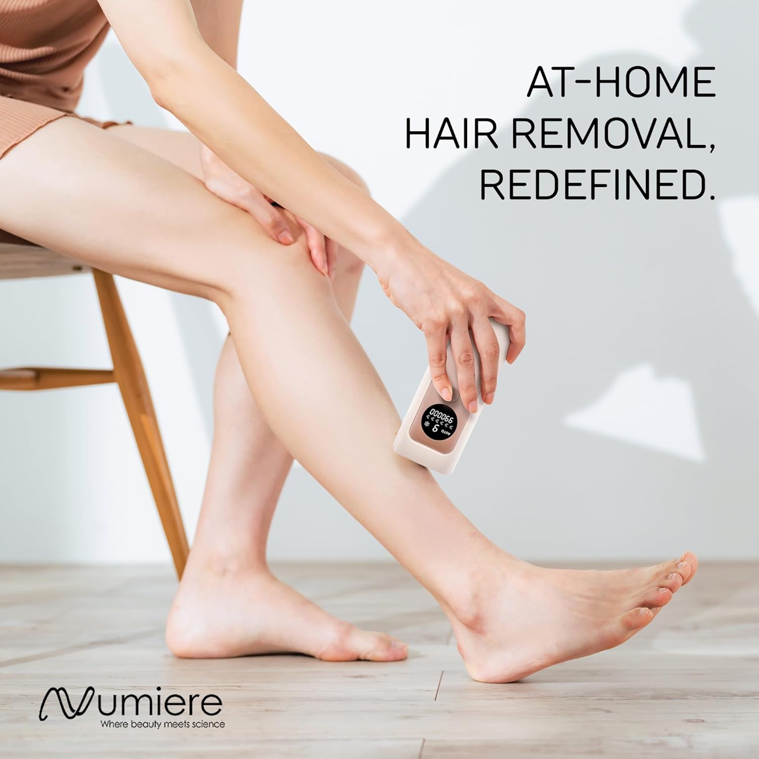 Lumina NRG IPL Hair Removal Flasher Device for Women & Men – Cordless Home Beauty Tool for Body, Face & Bikini Area – Cooling Handheld Design