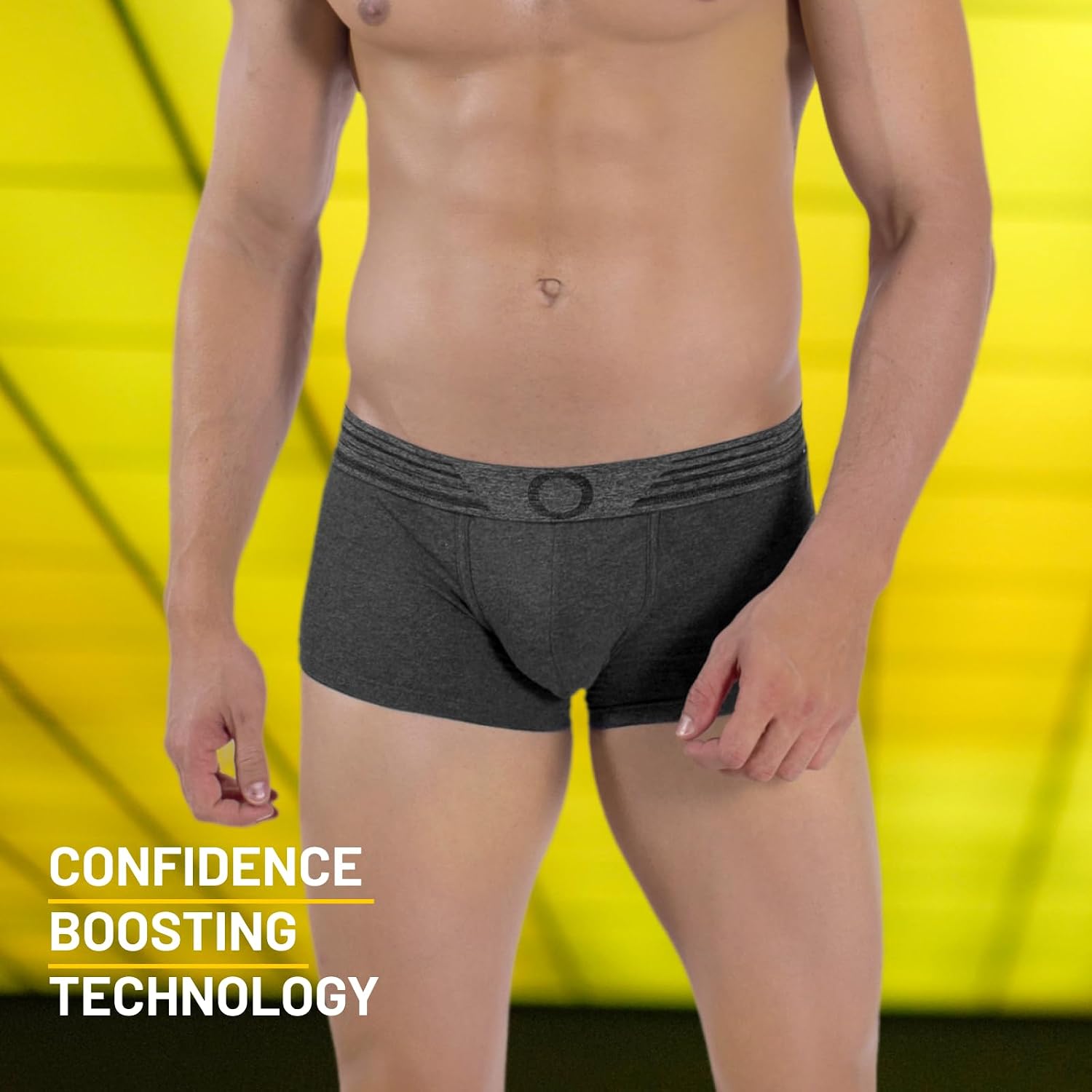 Rounderbum Men’s Package Tech Trunk – Front Enhancing Pouch Underwear for Men, Removable Pads, Natural Lift, 3 Colors