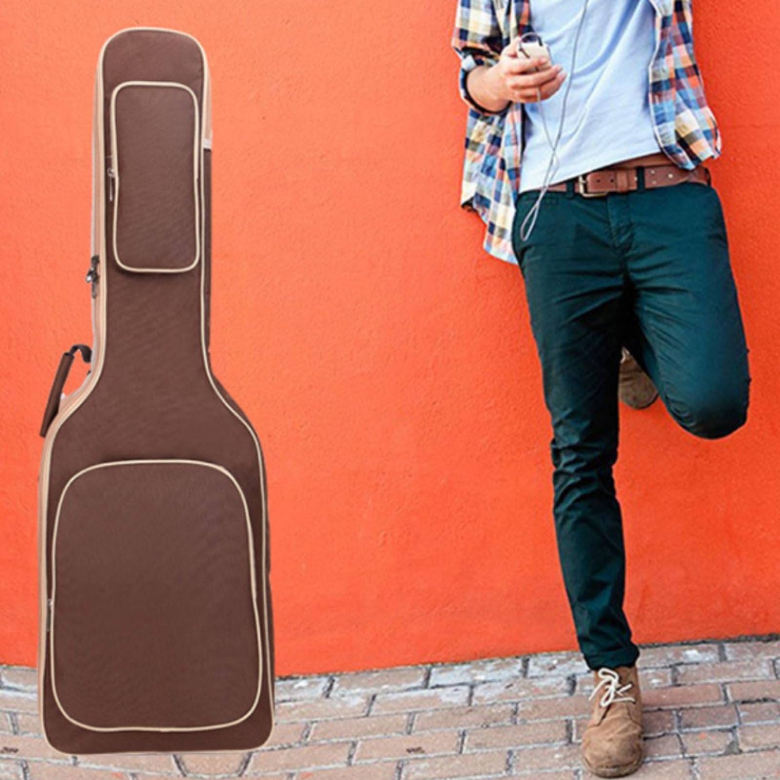 Gig Bag Capiente Custodia Morbida Regolabile Borsa per Studenti di Musica, Array, Elettrochitarra Borsa Nero