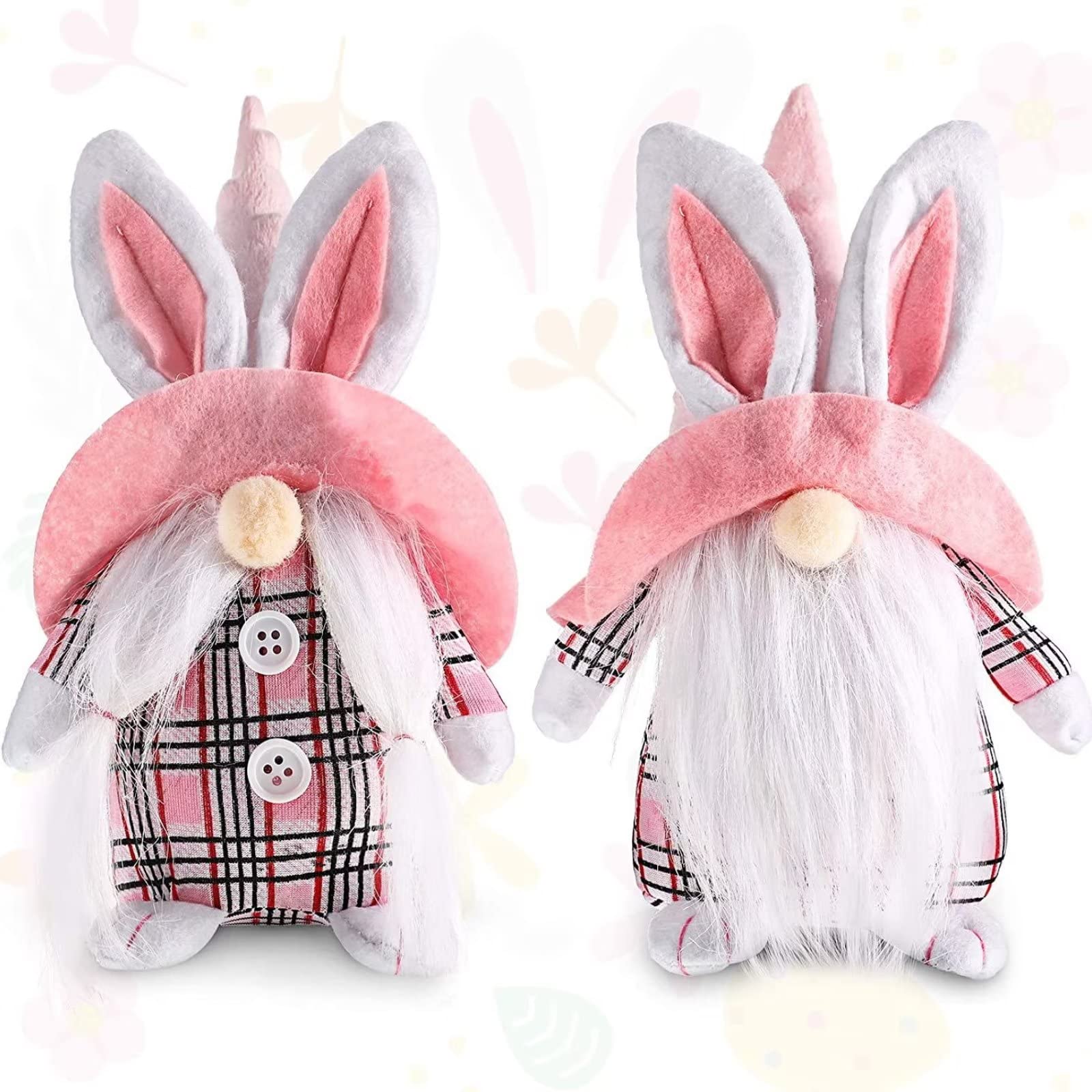 GNOME Beard Bastelset - Weißer Kunstpelz Bart Mit Holzperlen Für Weihnachtsdekoration