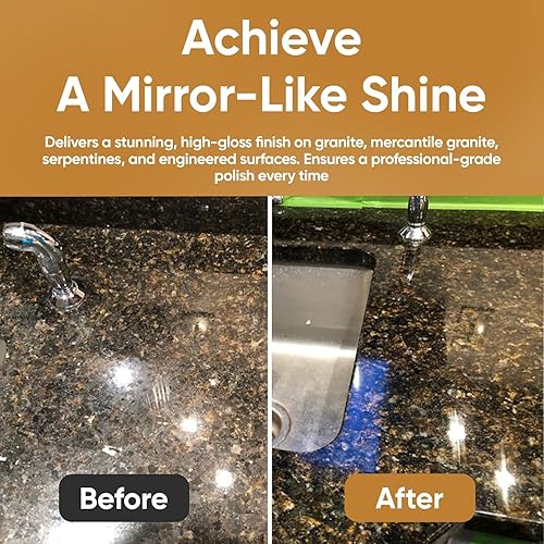 Miniatura 2 de Crema de pulido de granito MB-20 con paño de microfibra, grabado y opacidad para granito mercantil, serpentina, piedra de ingeniería, cuarcita u
