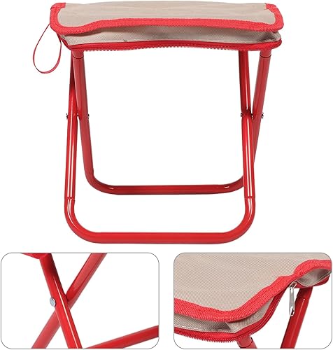 Miniatura 8 de Taburete plegable portátil para acampar con bolsa de almacenamiento integrada, mini asiento ligero para senderismo, pesca, viajes y actividades al