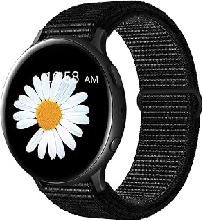 Watdpro 20mm Nylon Sport Quick Release Bands Compatible with Samsung Galaxy Watch 42mm/Active2 44mm 40mm/Gear Sport/Gear S2 Classic/Garmin Vivoactive 3/Forerunner 645/Ticwatch for Women & Men