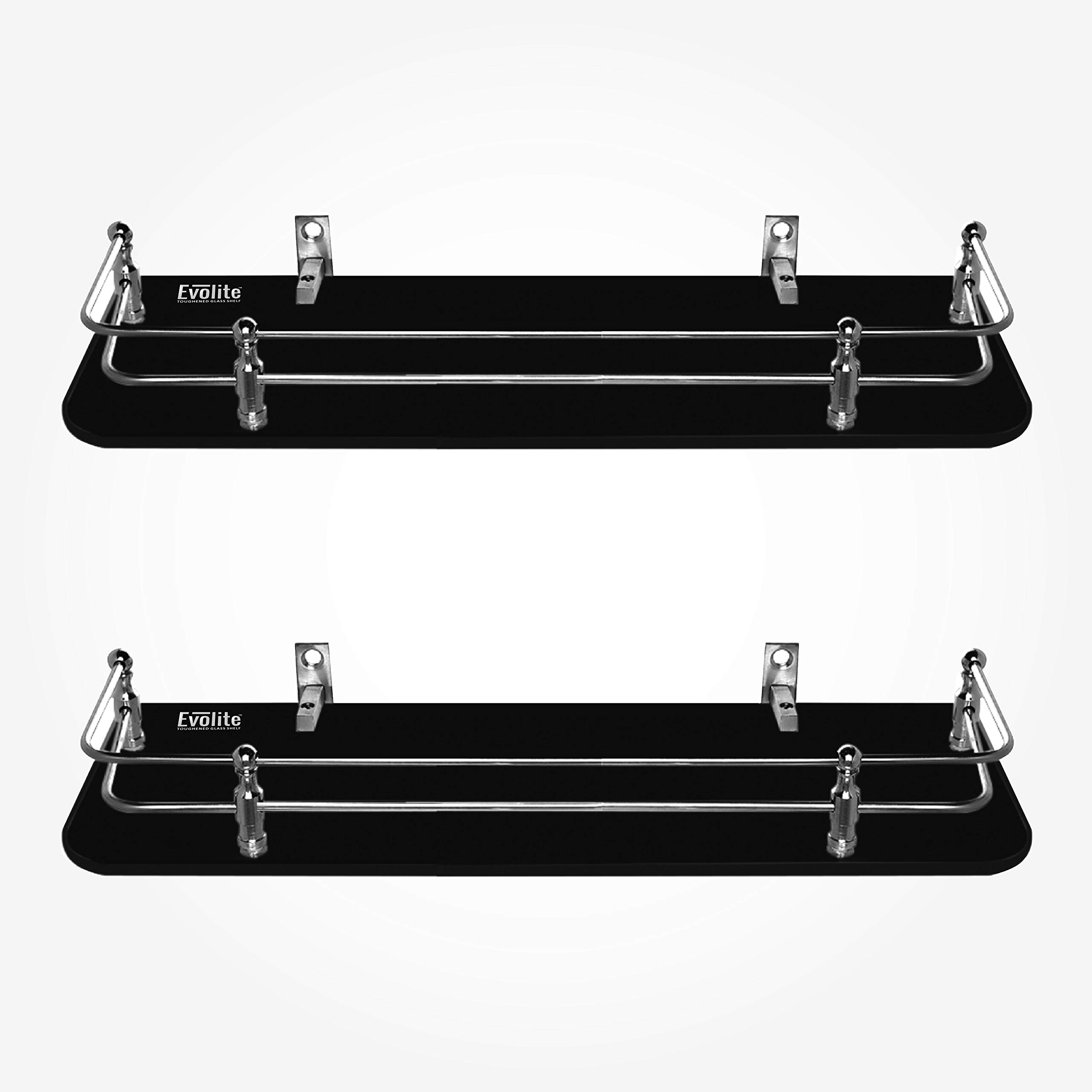 See full amazon price history chart for Evolite® Fancy Black Glass Shelf Corner for Bathroom Kitchen Wall Mount Accessories with Fitted Brackets for Home Decor-5mm Black Toughened Glass(5"X18"INCH)(Pack of 2) Evolite® Fancy Black Glass Shelf Corner for Bathroom Kitchen Wall Mount Accessories with Fitted Brackets for Home Decor-5mm Black Toughened Glass(5"X18"INCH)(Pack of 2) (B08YRJZL5Q) Amazon Price History, Amazon Price Tracker