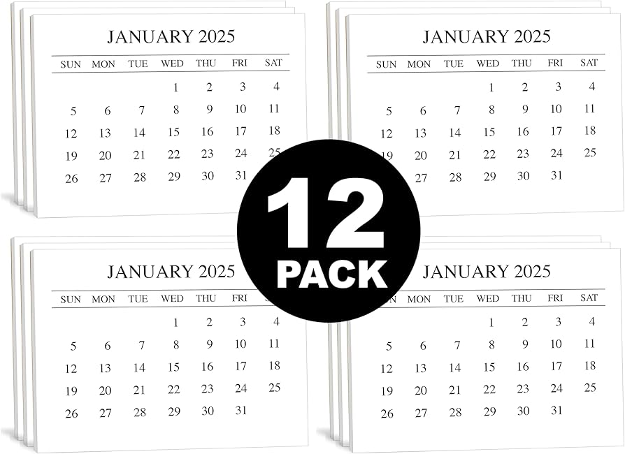 Amazon.com : 2025 Mini Calendars (12-Pack), Tear off Calendars for Scrapbooking, Crafts, Manual Projects, 2.25 x 3 Inches Refill Pads for Friends and Family : Office Products