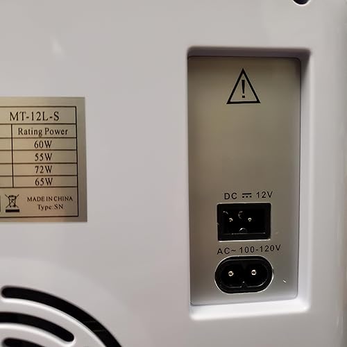 Miniatura 6 de Mini nevera, refrigerador portátil, enfriador, calentador con frente de vidrio y control digital de temperatura, enchufes de coche de 110 V CA y 12