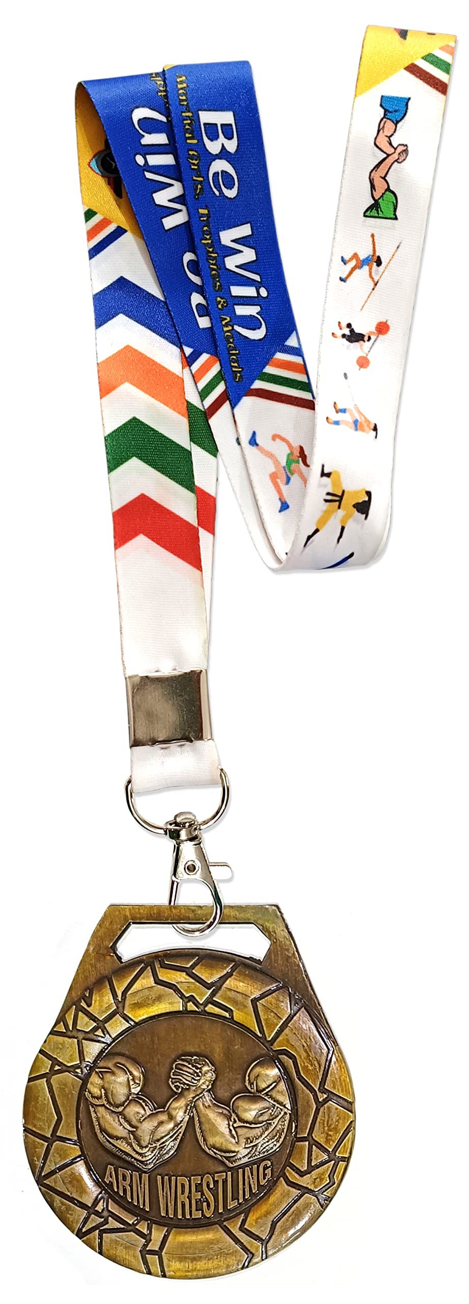 Be Win 3D Designed 3" Inches Dia Arm Wrestling Gold, Silver & Brown Medal with Multi Color Tag for Arm Wrestling Events & Competitions (9 Pcs. Medals with Tags, Gold) (B0BT81WBYT) Amazon Price History, Amazon Price Tracker