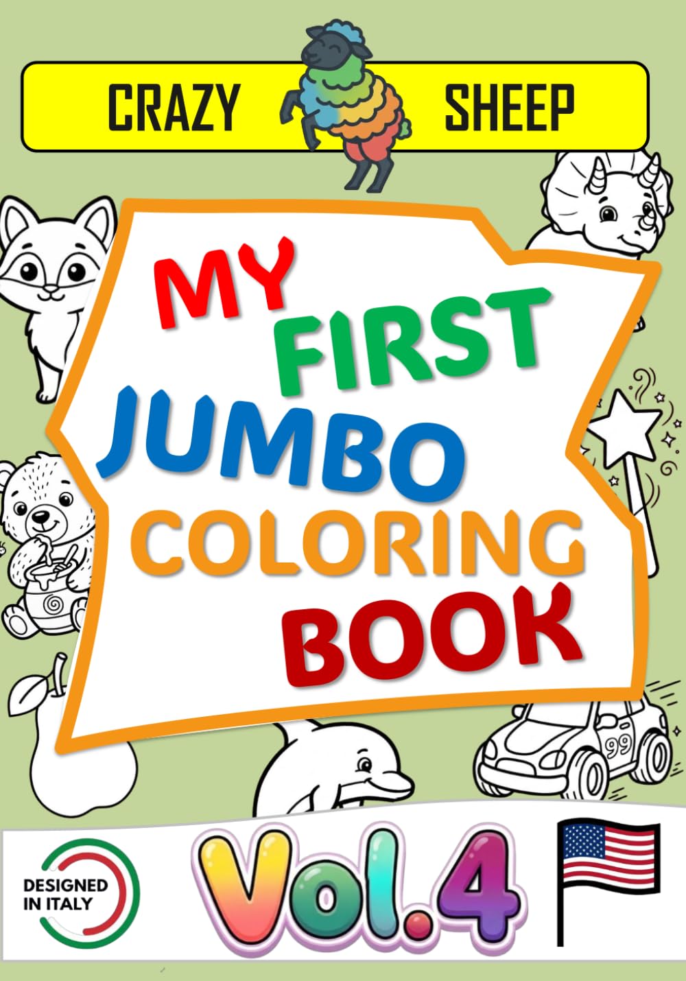 My First Jumbo Coloring Book (Vol. 4): - 50 Jumbo Single-Sided Illustrations: Simple and unique designs with thick, bold lines, specially crafted to ... ones entertained. [US] (Color Lab - [US])