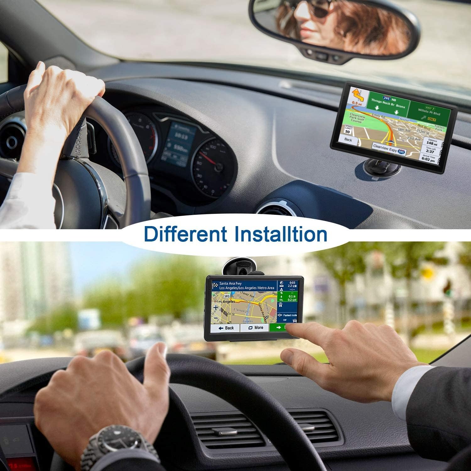 Navigatore GPS 7 Pollici per Auto – Mappe Europa 2025 Italia, Aggiornamenti Gratuiti a Vita, Navigazione Offline, Guida Vocale, Avvisi Autovelox e Semafori