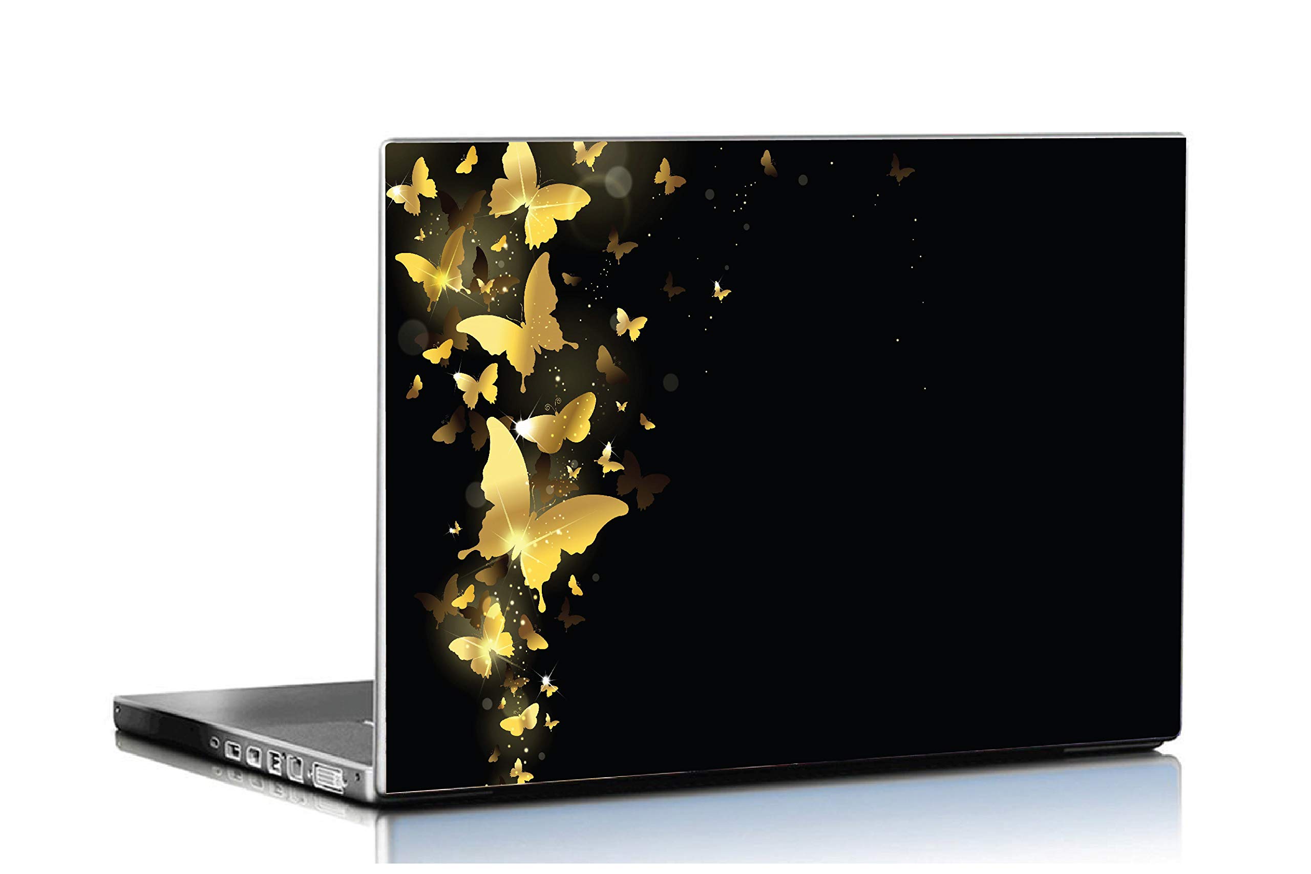 ISEE 360® Golden Butterflies Laptop Skin Cover Laminated Stickers Girls Boys Office Vinyl Printed Multicolored Floral Small HD Quality Sticker 15 15.6 Inches (B08N1BLX2F) Amazon Price History, Amazon Price Tracker