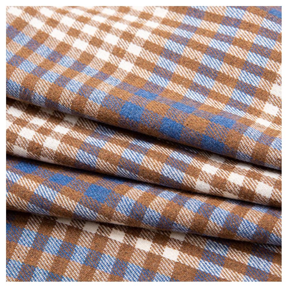 Tissu flanelle écossais en coton doux pour coudre des vêtements chauds