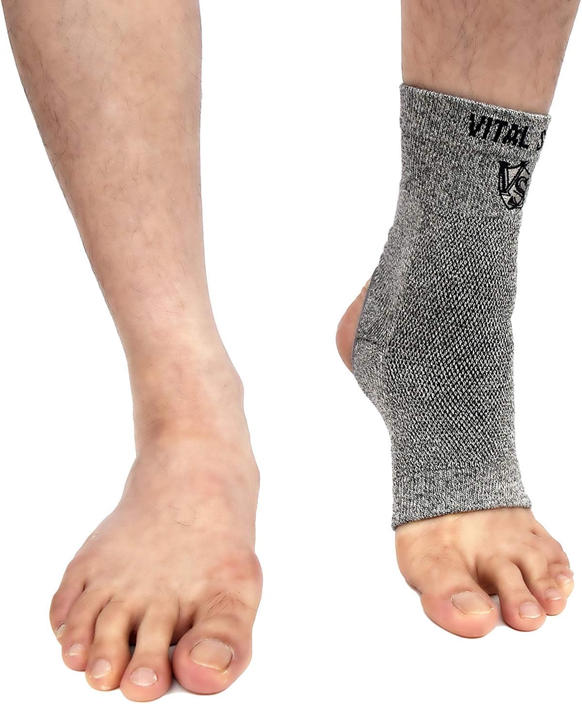 Vital Salveo- Open Toes Compression Ankle Sleeve/brace with Arch Support, Achilles tendon Opening Heel-(1PC)