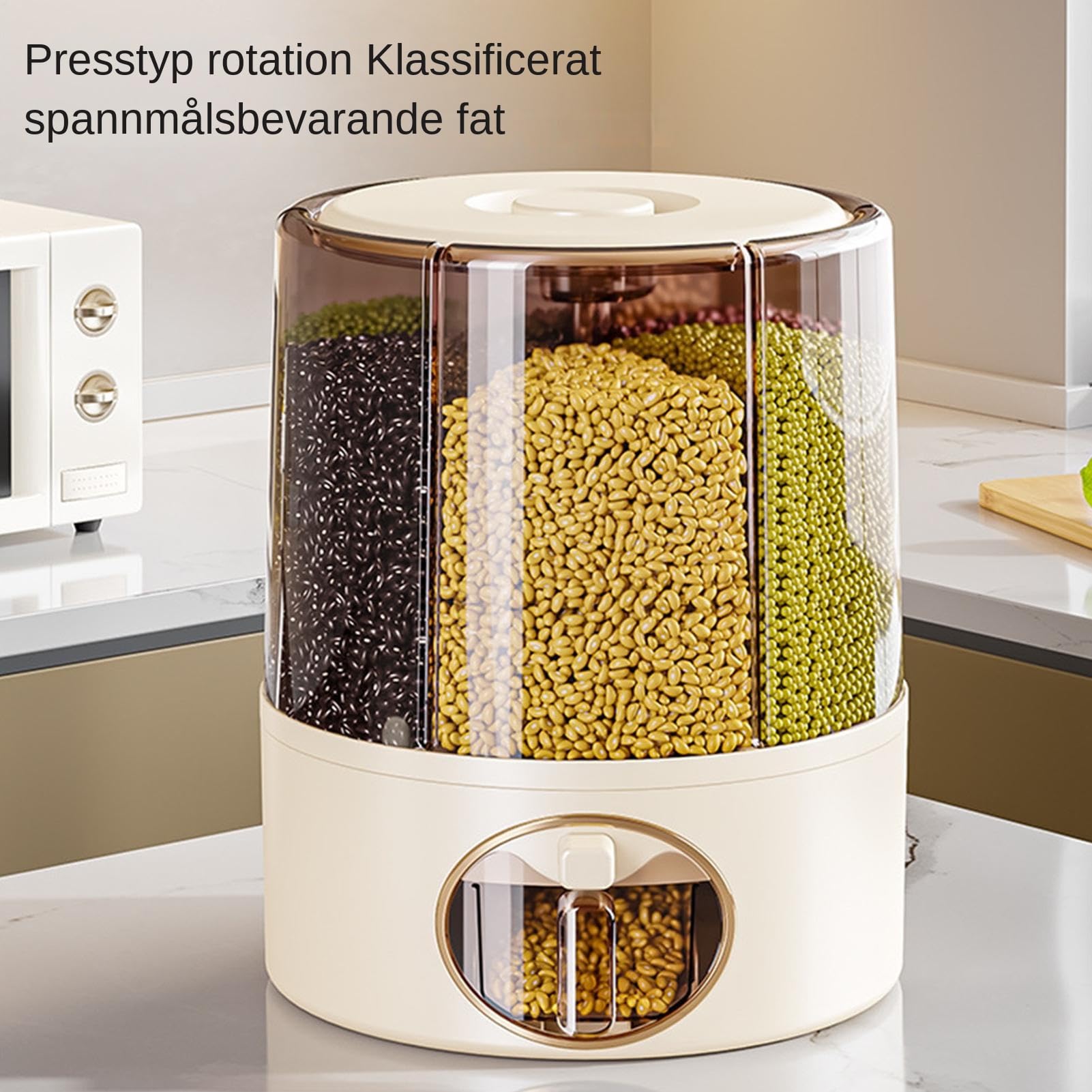 Lagerbehälter Essen Getreide - Lagerbehälter Getreide Und Reis, 6 | Grid Reisspender | Reis Lagerspender mit Einem, Drehbare versiegelte Getreidebox