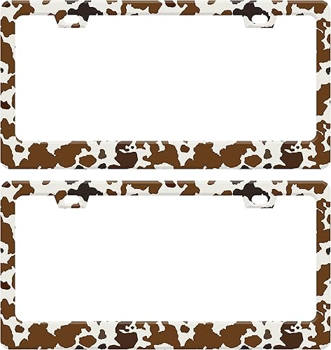 Miniatura 15 de Marco de matrícula de flores de cerezo con hermosas flores rosadas, divertido soporte de accesorio de automóvil de acero inoxidable para mujeres