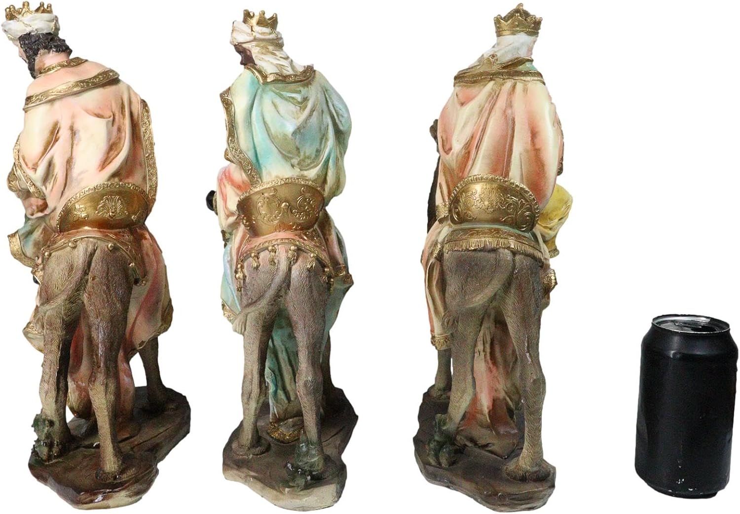 Ebros Gift Nativity Three Wise Men Balthasar Caspar Melchior Magi Astrologers On Camels Figurine Set 14" Tall Series Catholic Christian Inspirational Christmas Decor