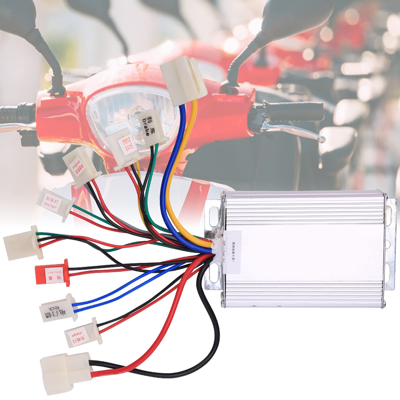 Contrôleur moteur brushed 36V 500W en alliage d'aluminium pour vélo électrique, compatible moteurs DC 180W1000W, refroidissement efficace et installation rapide