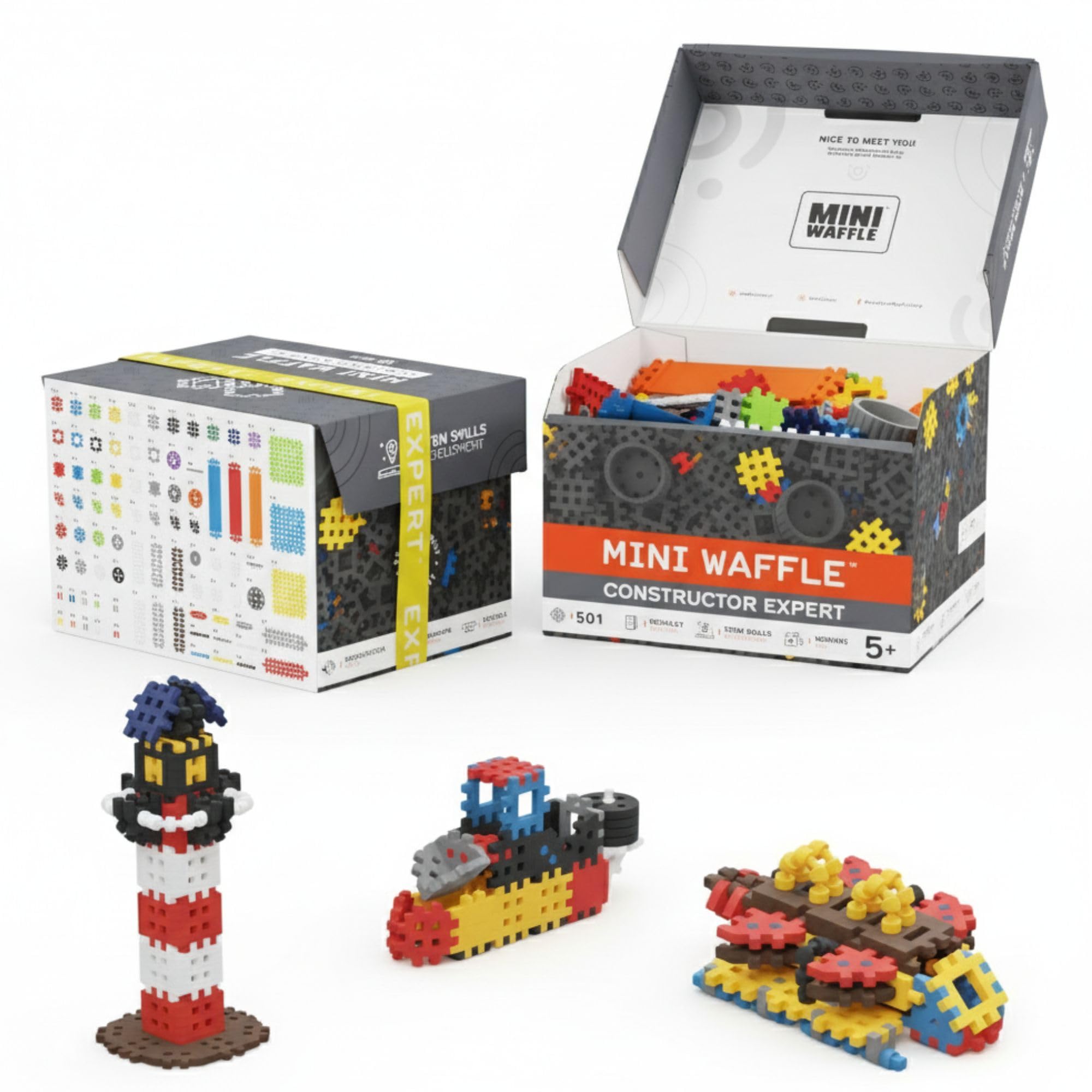 HNBTX 150-teiliges Baukasten-Set – Konstruktionsspielzeug Ab 3 Jahren, Bunte Bausteine Mit Fenster-Elementen
