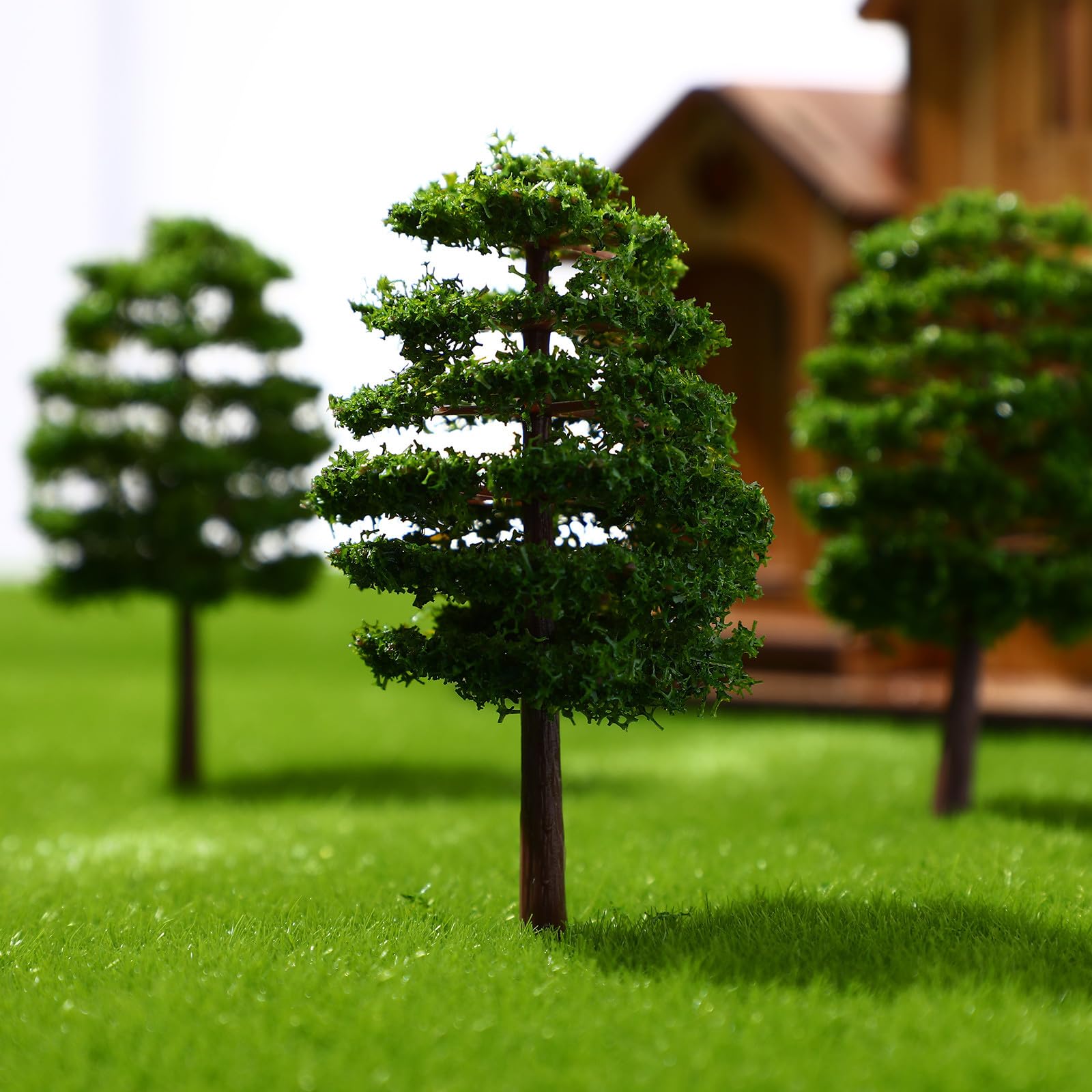 Alberi Modello Paesaggio Verdi 9cm 20 Pezzi per Diorama