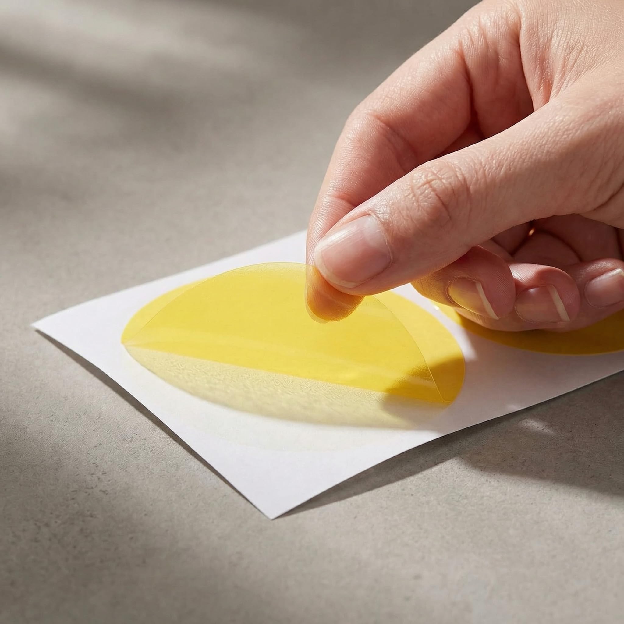 TOYANDONA Lot de 20 autocollants en gel jaune pour éclairage, film diffuseur à intensité variable autocollant, filtres de couleur chaude 50 mm pour éclairage vidéo LED et projecteur de plafond