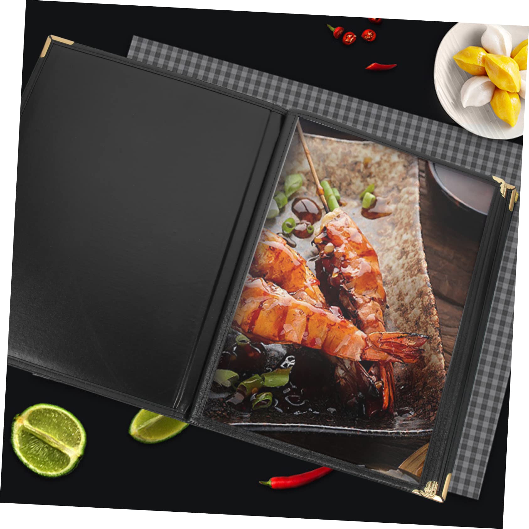 POPETPOP 2 Piezas Funda Transparente para Menú de Restaurante Protectora de PVC con Páginas Interiores Soporte Reutilizable y Fácil Limpieza para Bares y Cafeterías