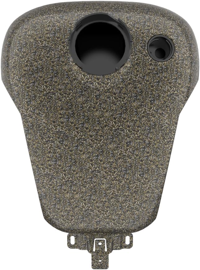 Advanblack Motorcycle Holeshot Gas Fuel Tank 5.8 Gallon with Knee Cutout (Right Side Gas Cap) for '09-'23 Harley Touring Models (Hard Candy Black Gold Flake)