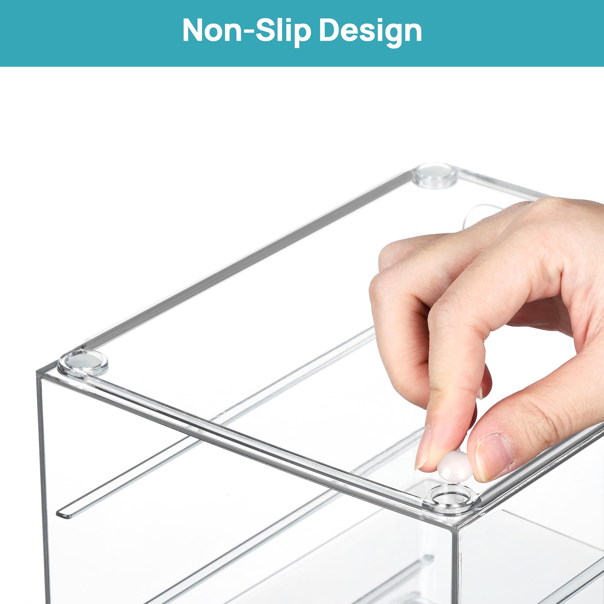 Vtopmart Organiseur de bureau en acrylique avec 8 tiroirs pour bureau, maquillage, travaux manuels | Tiroirs de rangement transparents pour fournitures de bureau, maquillage, bijoux, loisirs créatifs, perles, stylos, papeterie
