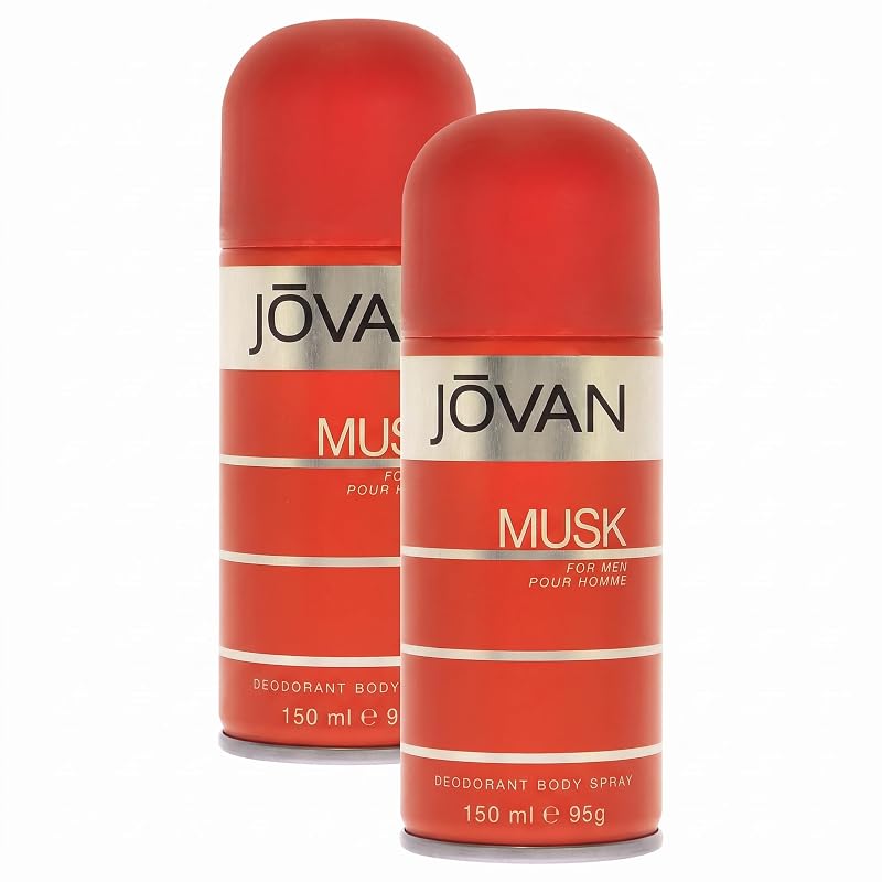 Desodorante em spray Jovan Musk para homens, 150 mL, pacote com 2