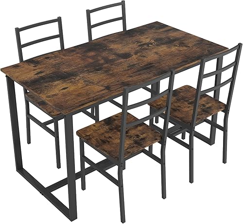 Miniatura 6 de Juego de mesa de cocina de granja de 3 piezas con bancos, diseño clásico, ahorra espacio y resistente (blanco)