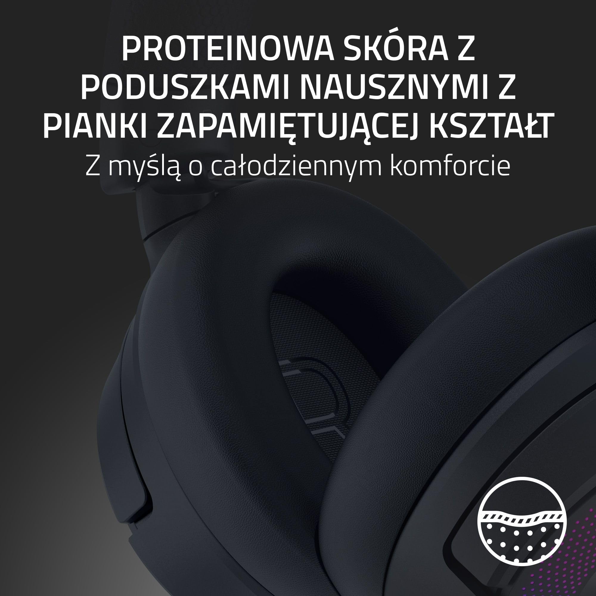 Razer Kraken Kitty V3 Pro – bezprzewodowy zestaw słuchawkowy RGB Kitty do gier – reaktywne uszy kota do streamowania – Triforce 40 mm Przetwornik – Hyperspeed Wireless i Bluetooth | Czarny