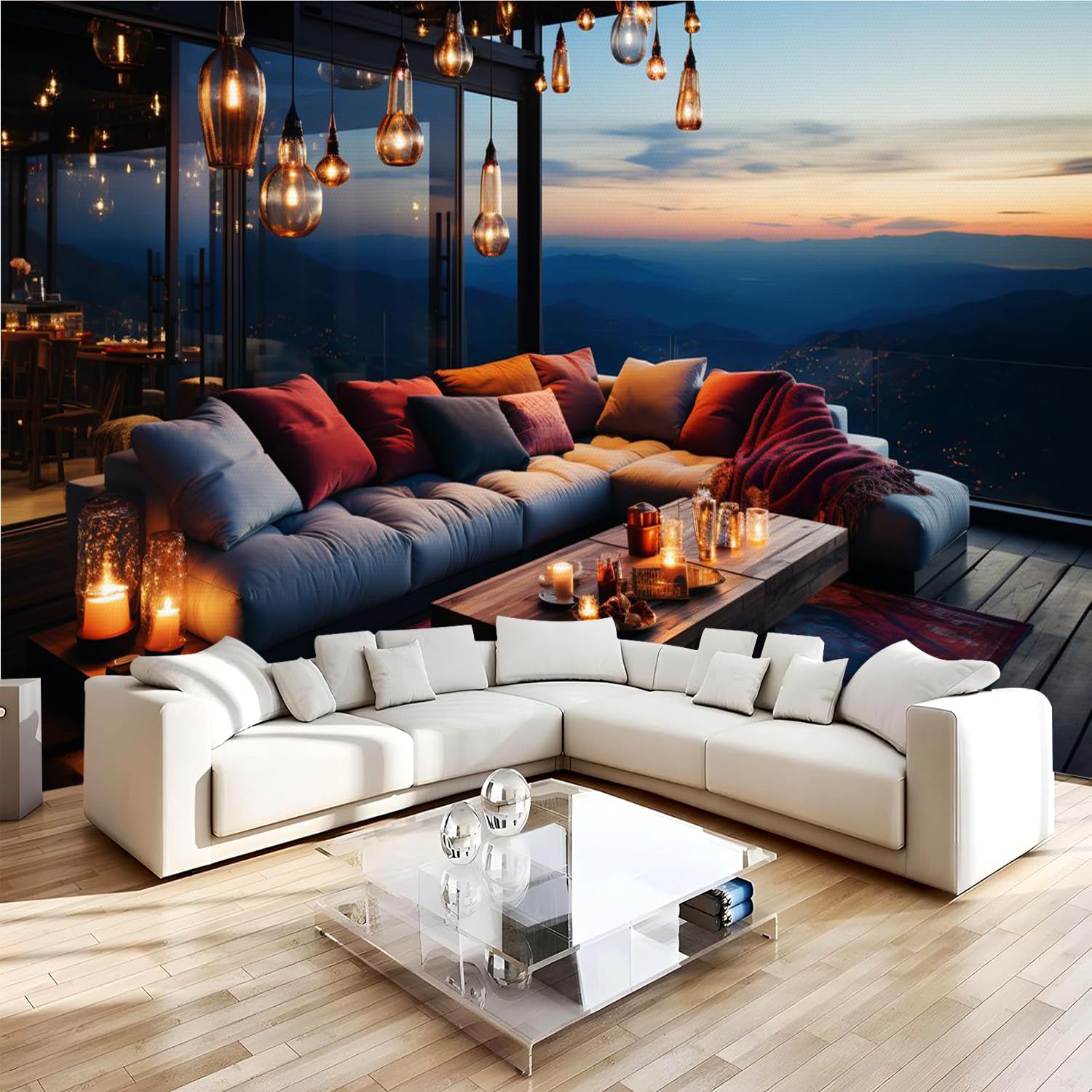 Carta da parati effetto 3D Paesaggio Naturale 400 x 280 cm Murale Non Tessuto Soggiorno Moderno Fotomurale Stampa HD Moderna Poster Per Soggiorno E Camera Da Letto Design 2M1055