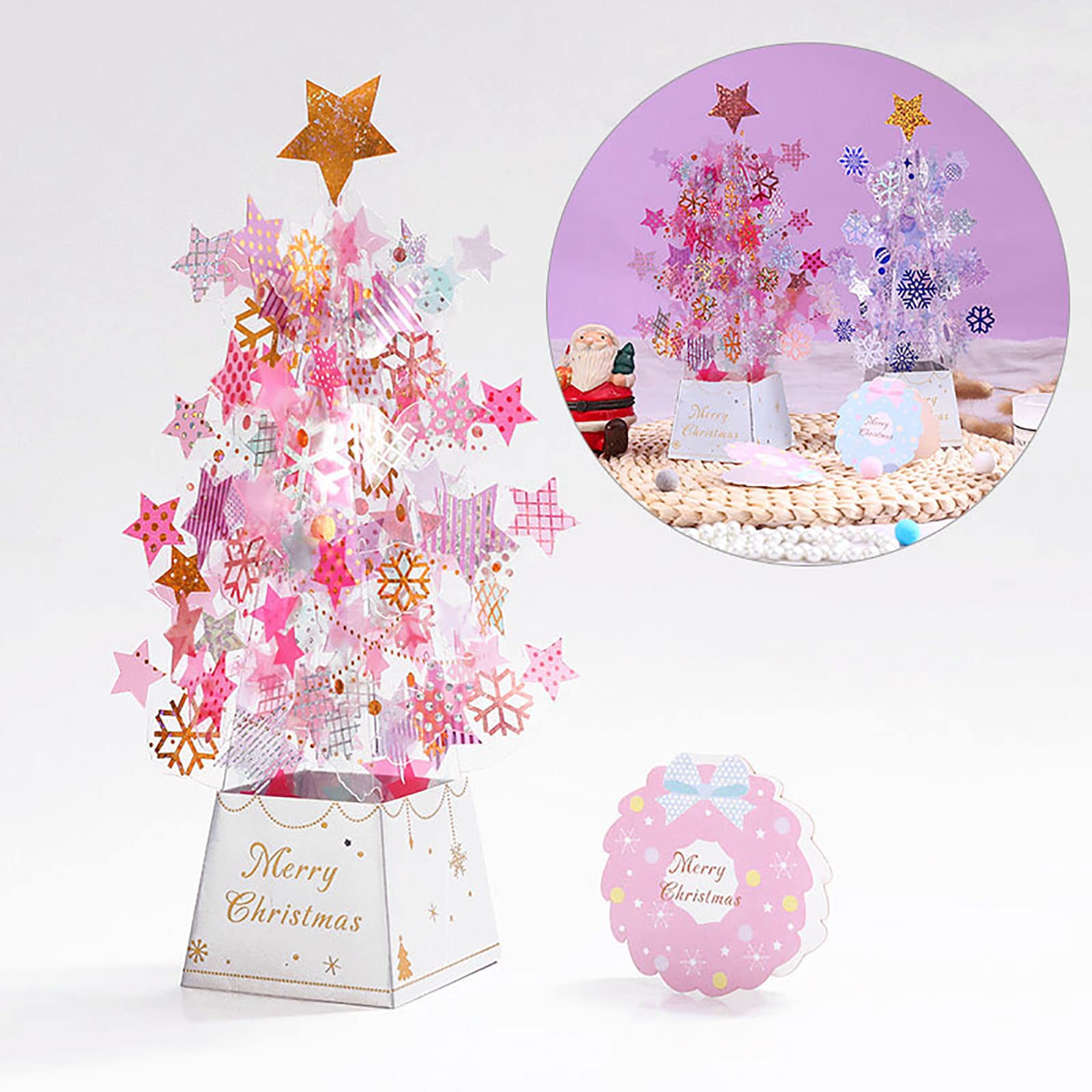 Cartoline di Natale 3D, Cartoline D'auguri di Natale, Biglietto di